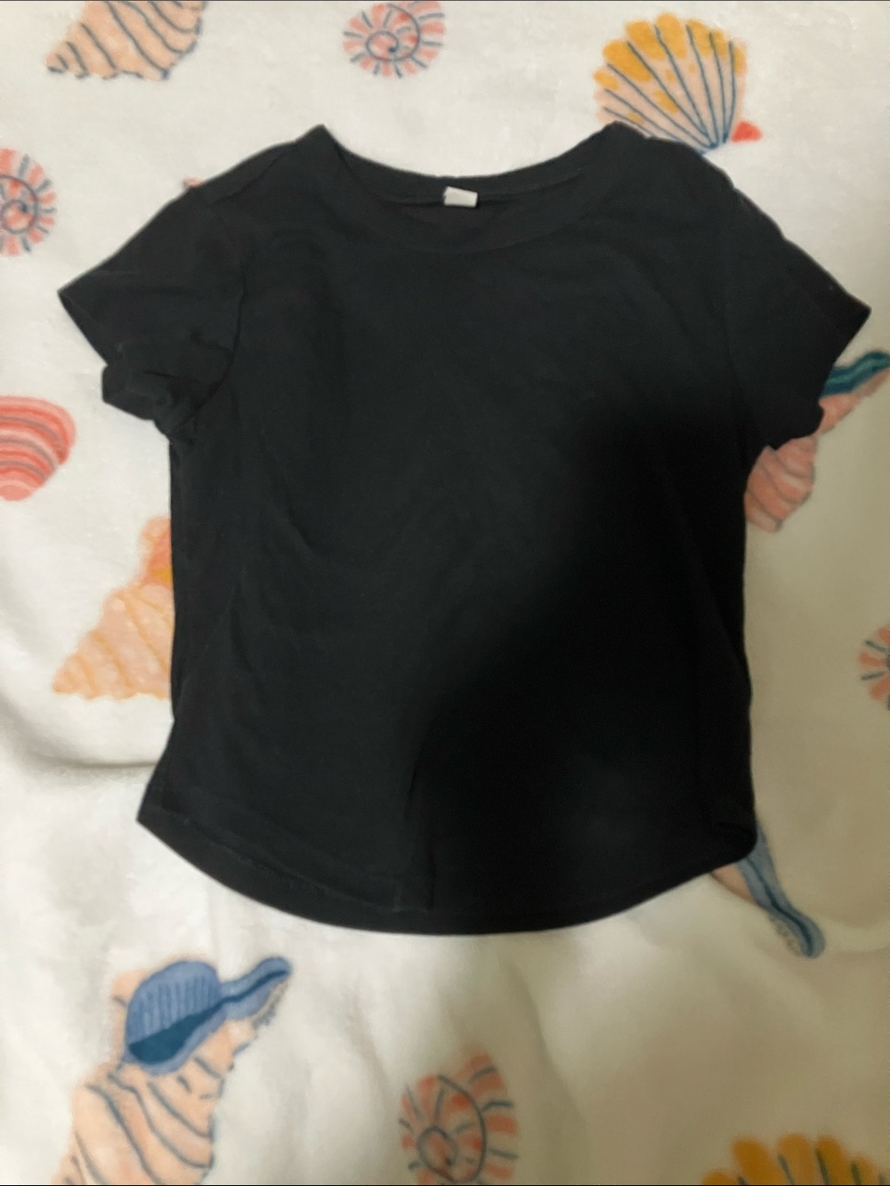 All in Motion Black Crop Tee
